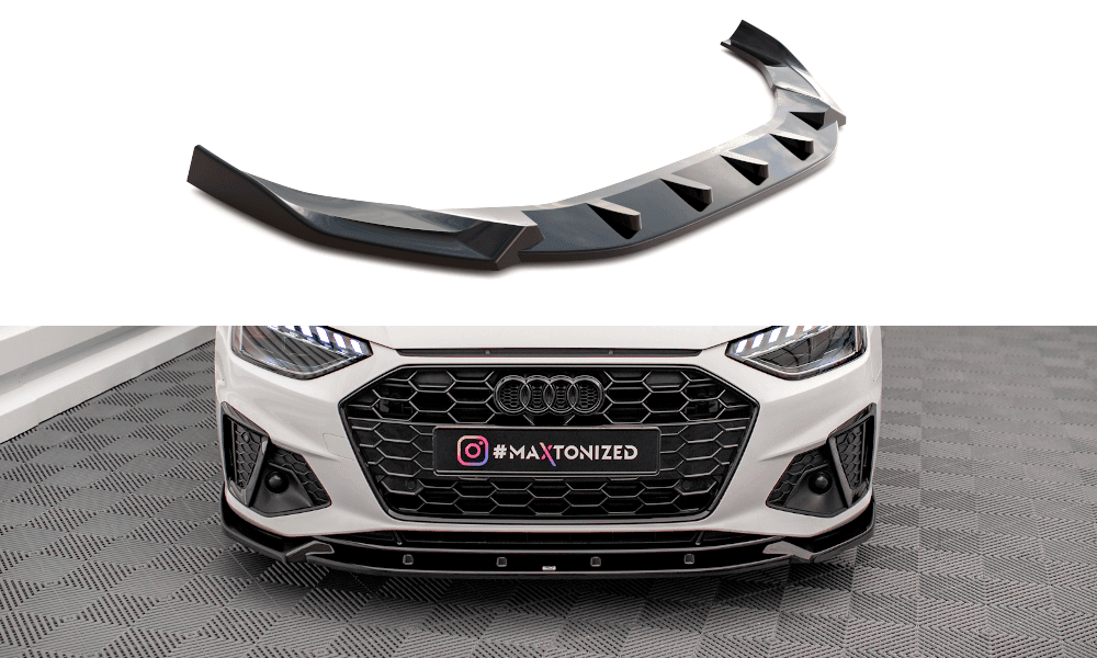 Front Lippe / Front Splitter / Frontansatz V.1 für Audi A4 B9 S-Line Facelift von Maxton Design