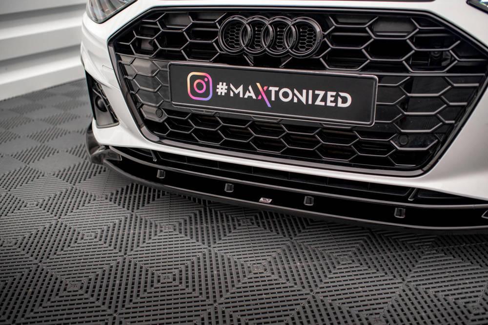 Front Lippe / Front Splitter / Frontansatz V.1 für Audi A4 B9 S-Line Facelift von Maxton Design