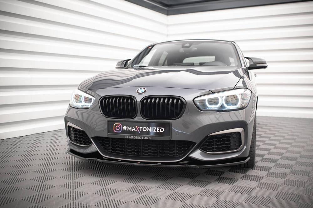 Front Splitter / Cup Schwert / Frontansatz V.1 für BMW 1 F20/F21 M-Power Facelift von Maxton Design