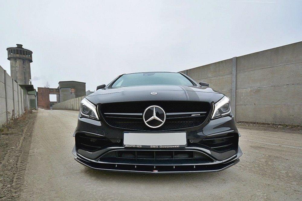 Front Lippe / Front Splitter / Frontansatz V.1 für Mercedes CLA A45 AMG C117 Facelift von Maxton Design - UPGRADEMYCAR