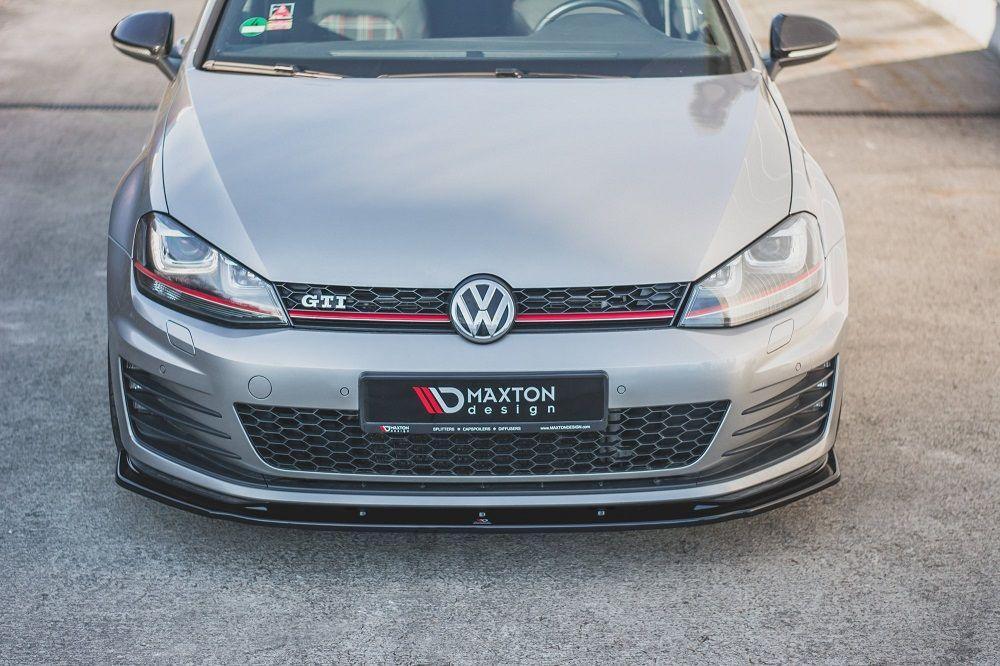 Front Lippe / Front Splitter / Frontansatz V.1 für VW Golf 7 GTI von Maxton Design - UPGRADEMYCAR