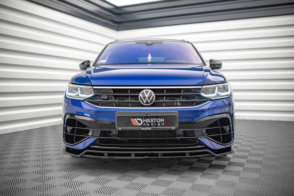 Front Splitter / Cup Schwert / Frontansatz V.1 für VW Tiguan R Facelift AD von Maxton Design