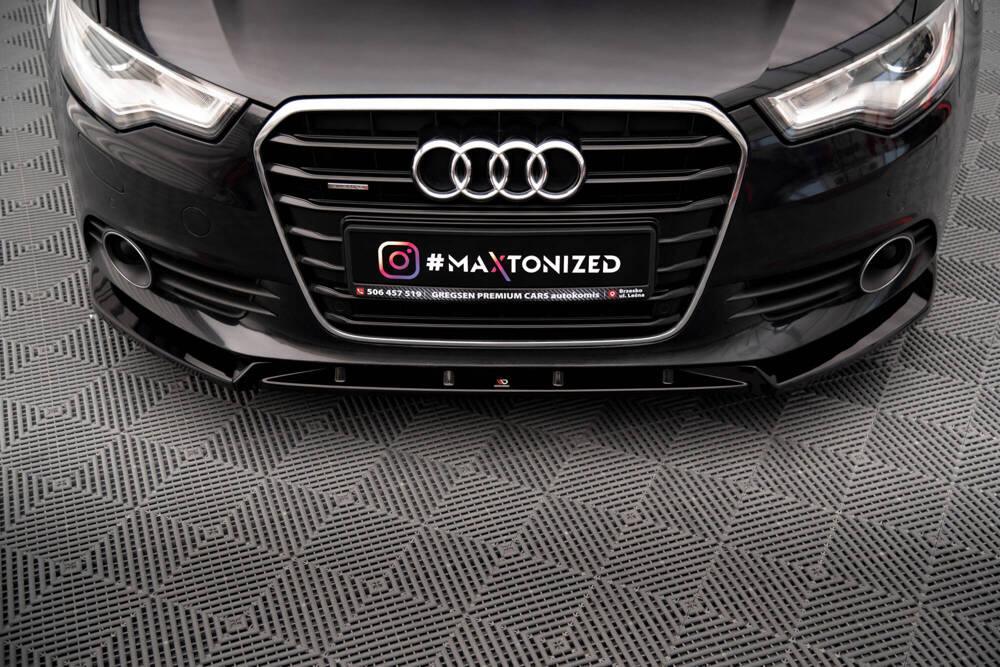 Front Lippe / Front Splitter / Frontansatz V.4 für Audi A4 S-Line B8 Facelift von Maxton Design