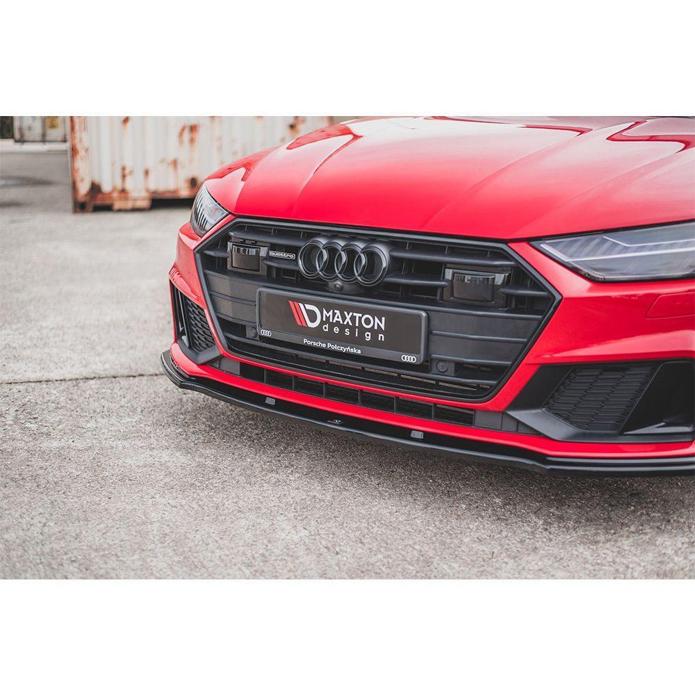Front Lippe / Front Splitter / Frontansatz V.2 für Audi A7 C8 S-Line von Maxton Design - UPGRADEMYCAR