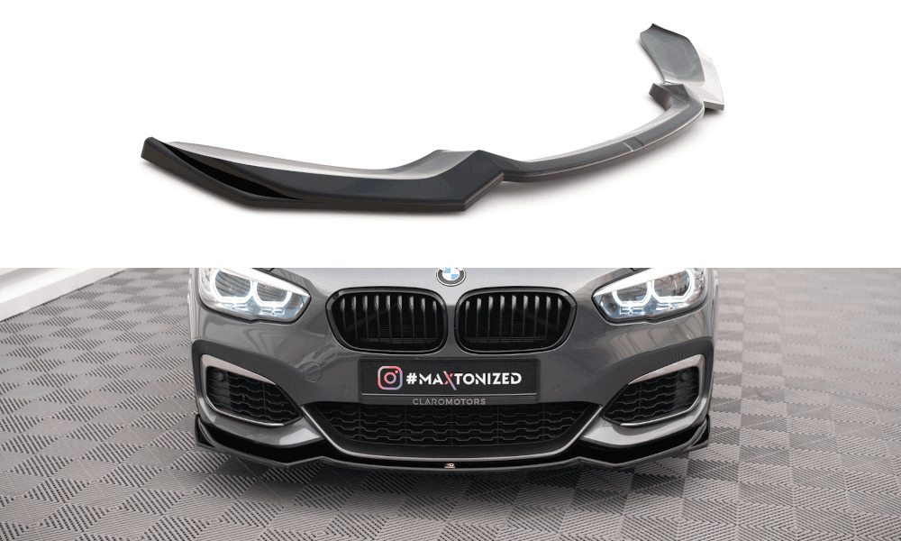 Front Splitter / Cup Schwert / Frontansatz V.2 für BMW 1 F20/F21 M-Power Facelift von Maxton Design