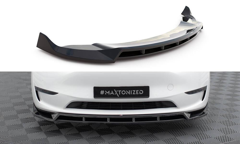 Front Lippe / Front Splitter / Frontansatz V.2 für Tesla Model Y von Maxton Design