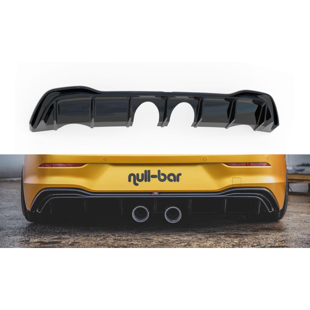 Maxton Design Heck Diffusor im Set mit Auspuff für VW Golf 8 für R32 Look