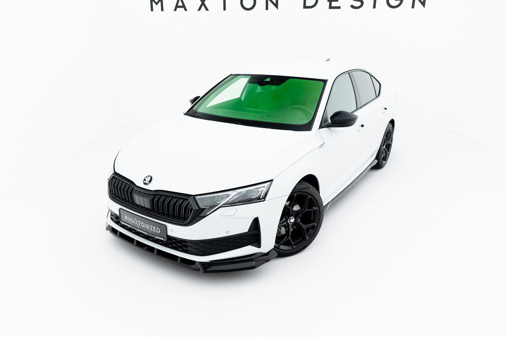Frontlippe / Frontsplitter / Frontansatz für Skoda Octavia Sportline Liftback / Combi Mk4 Facelift von Maxton Design