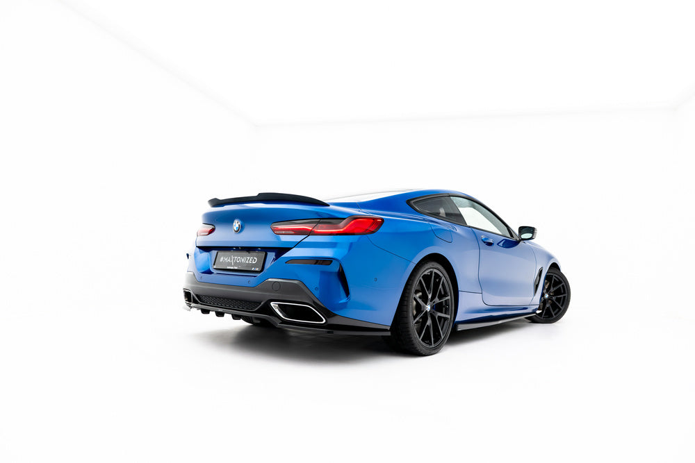 Heck Diffusor Erweiterung mit vertikalem Balken für BMW 8 Coupe M-Pack G15 von Maxton Design