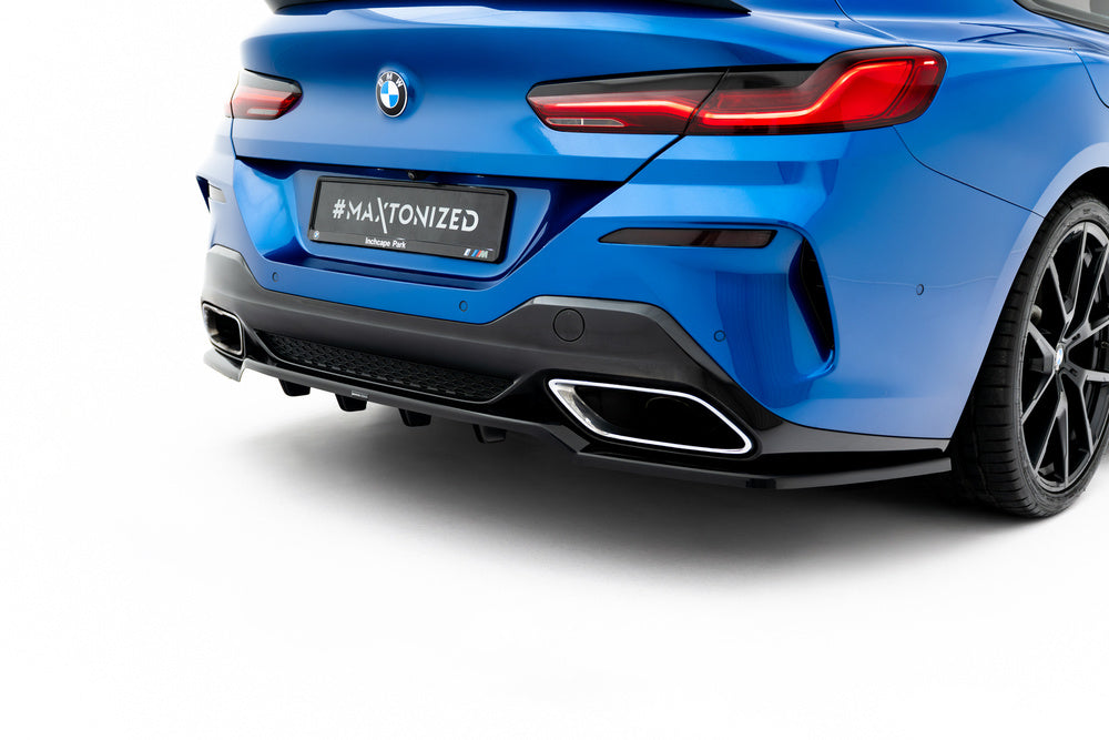 Heck Diffusor Erweiterung mit vertikalem Balken für BMW 8 Coupe M-Pack G15 von Maxton Design
