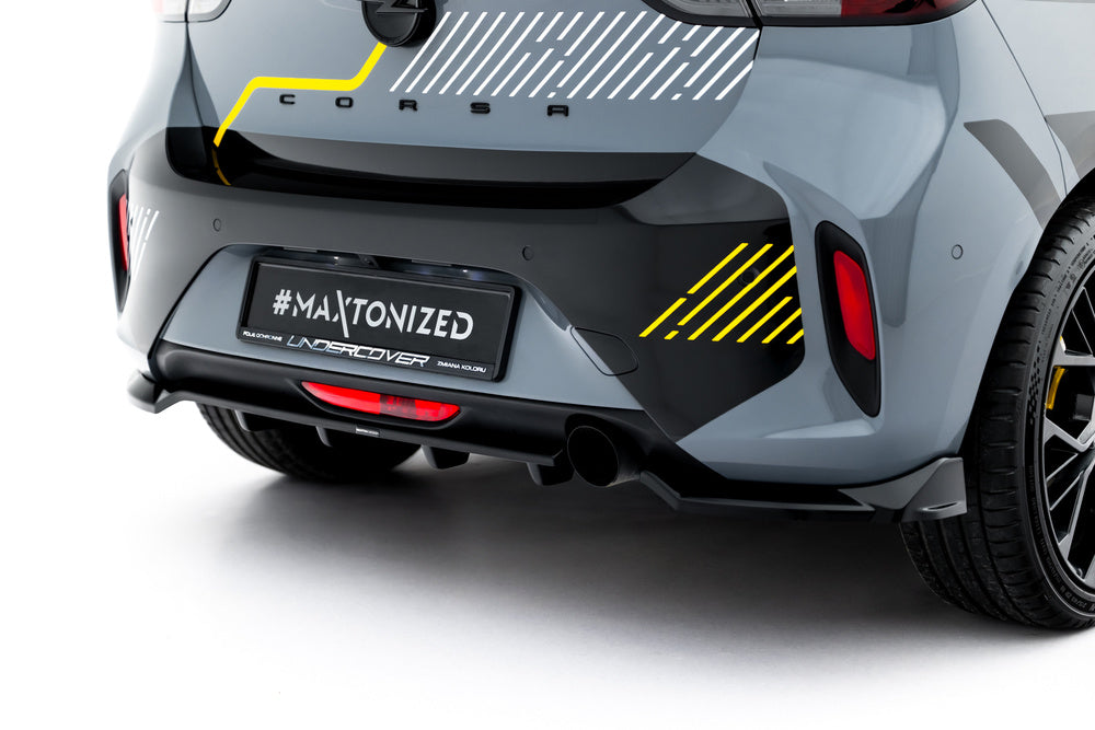 Zentraler Hinterer Splitter für Opel Corsa F Facelift (Mk6 Facelift) von Maxton Design