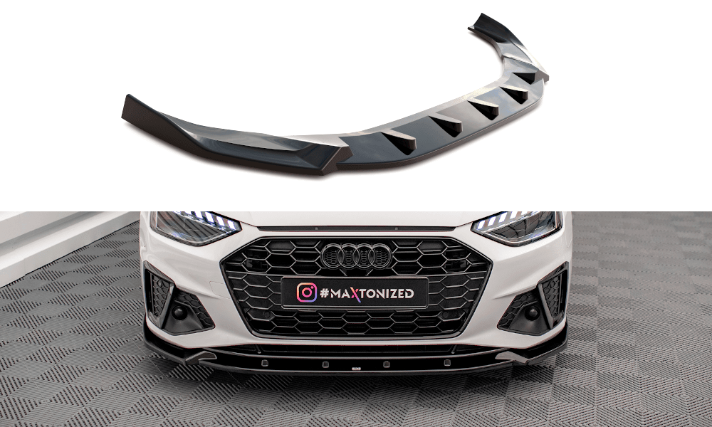 Front Lippe / Front Splitter / Frontansatz V.1 für Audi A4 B9 S-Line Facelift von Maxton Design