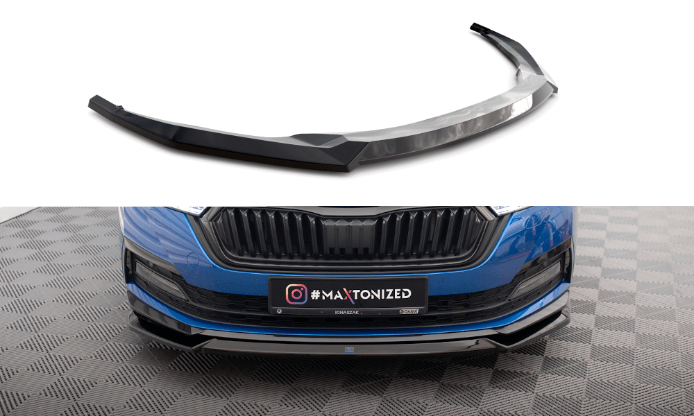 Front Lippe / Front Splitter / Frontansatz V.2 für Skoda Octavia Sportline MK4 von Maxton Design