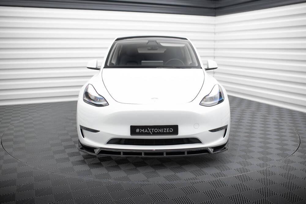 Front Lippe / Front Splitter / Frontansatz V.2 für Tesla Model Y von Maxton Design