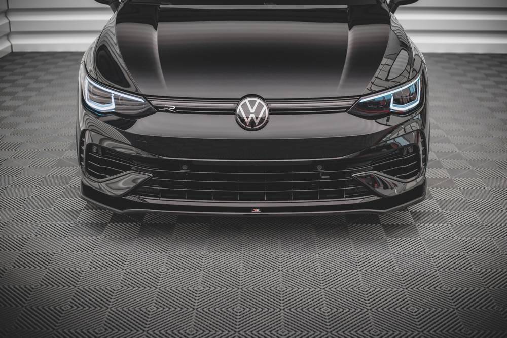 Front Lippe / Front Splitter / Frontansatz Racing mit Flaps für VW Golf 8 GTI von Maxton Design