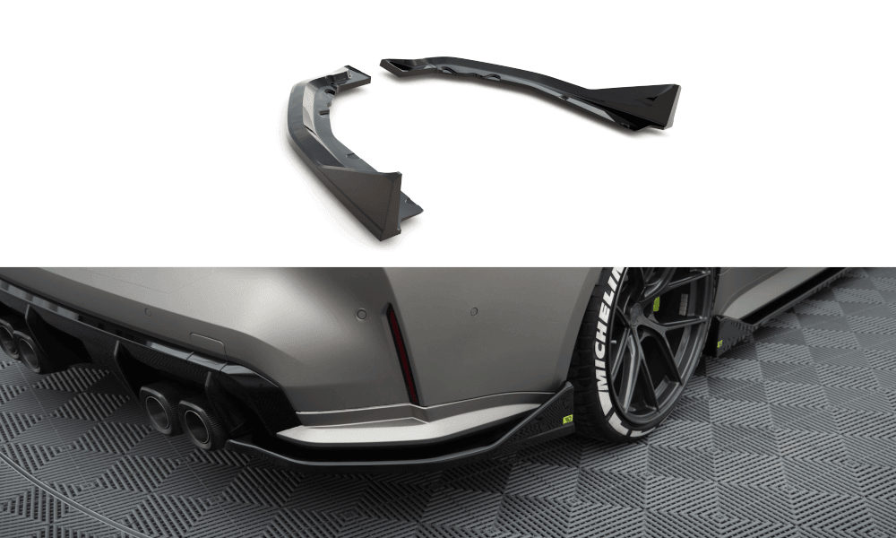 Seitliche Heck Diffusor Erweiterung V.3 CSL Look für BMW M4 G82 von Maxton Design