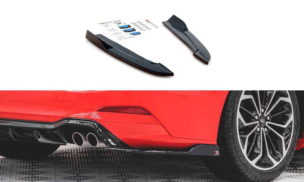 Maxton Design Seitliche Heck Diffusor Erweiterung V.4 für Ford Focus Kombi ST-Line MK4