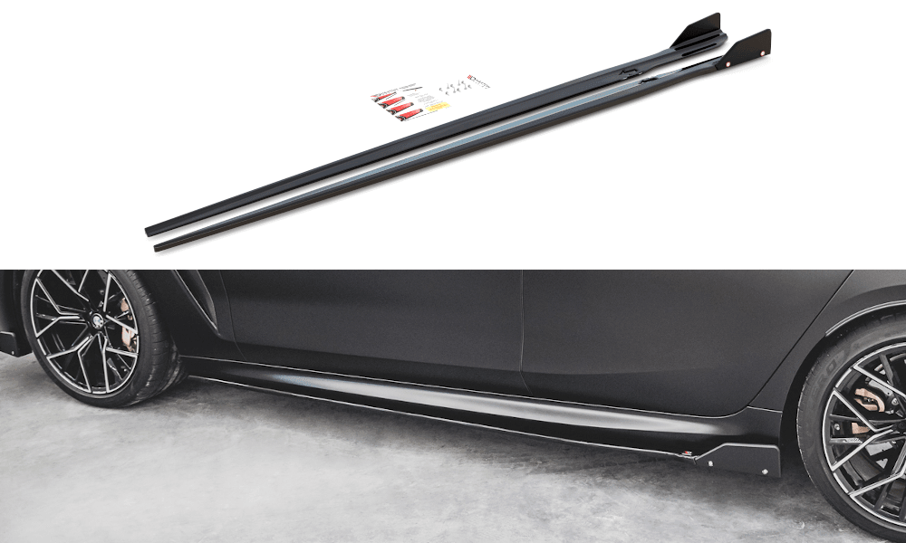 Seitenschweller Erweiterung V.1 mit Flaps für BMW 8er Grand Coupe G16 M-Paket von Maxton Design