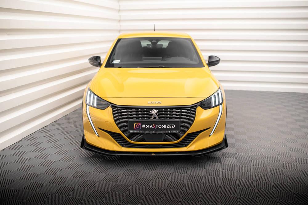 Front Lippe / Front Splitter / Frontansatz Street Pro mit Flaps für Peugeot 208 GT MK2 von Maxton Design
