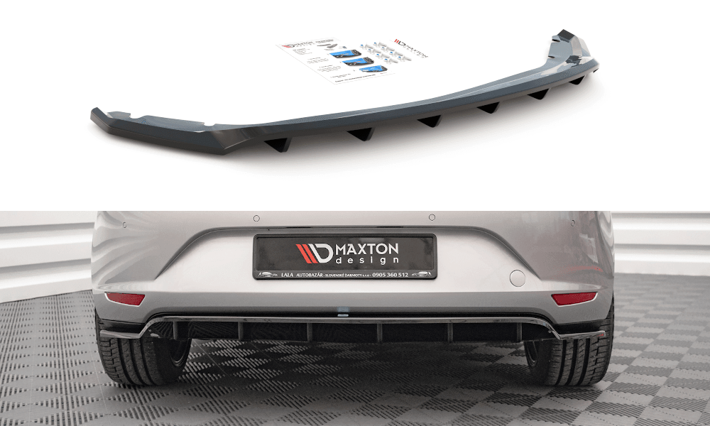 Zentraler hinterer Splitter für Seat Leon Hatchback Mk3 von Maxton Design