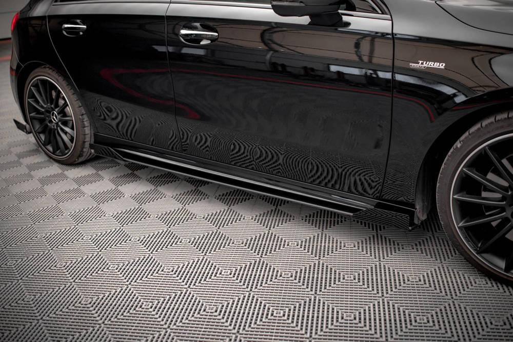 Seitenschweller Erweiterung Street Pro für Mercedes A-Klasse AMG-Line W177 von Maxton Design
