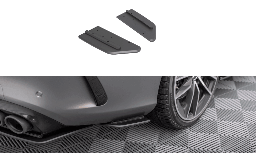 Seitliche Heck Diffusor Erweiterung Street Pro mit Flaps für Toyota GR Yaris MK4 von Maxton Design