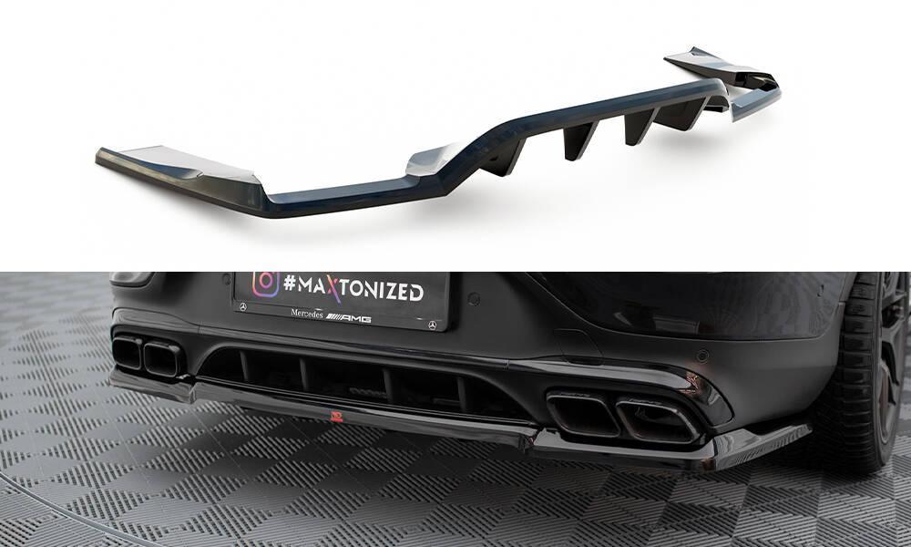 Zentraler Hinterer Splitter für Mercedes-Benz GLC 63 AMG Coupe C253 Facelift von Maxton Design