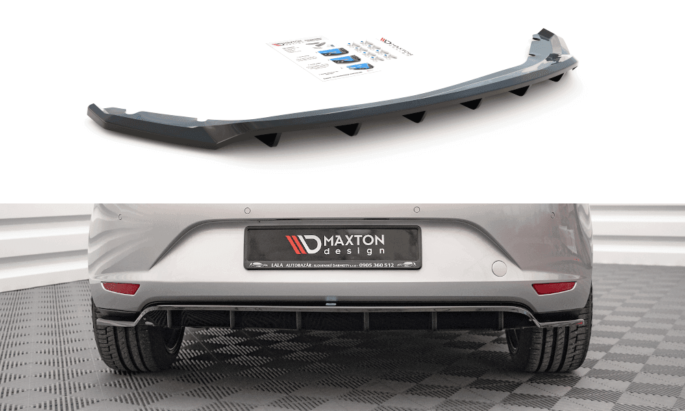 Zentraler hinterer Splitter für Seat Leon Hatchback Mk3 von Maxton Design