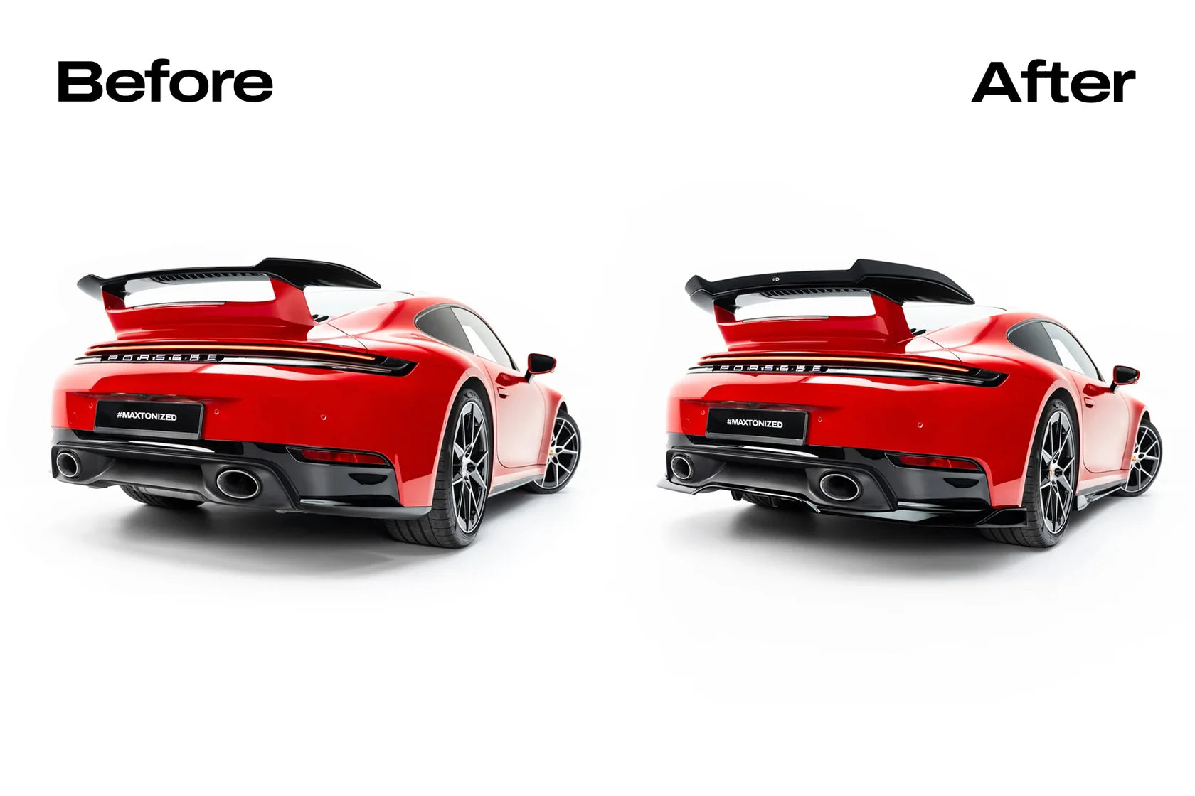 Maxton Design Heckdiffusor Erweiterung für Porsche 911 Carrera Aero 992 Facelift