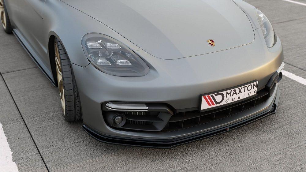 Front Lippe / Front Splitter / Frontansatz für Porsche Panamera Turbo / GTS 971 von Maxton Design - UPGRADEMYCAR