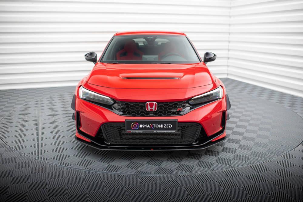Front Lippe / Front Splitter / Frontansatz mit Flaps für Honda Civic X Sport von Maxton Design