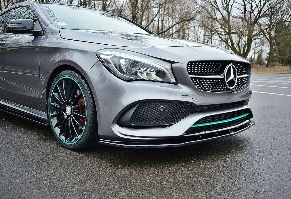 Front Lippe / Front Splitter / Frontansatz V.1 für Mercedes CLA C117 AMG-LINE Facelift von Maxton Design - UPGRADEMYCAR