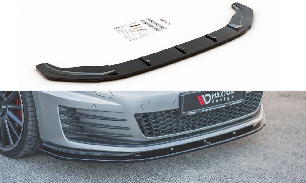 Front Lippe / Front Splitter / Frontansatz V.1 für VW Golf 7 GTI von Maxton Design - UPGRADEMYCAR