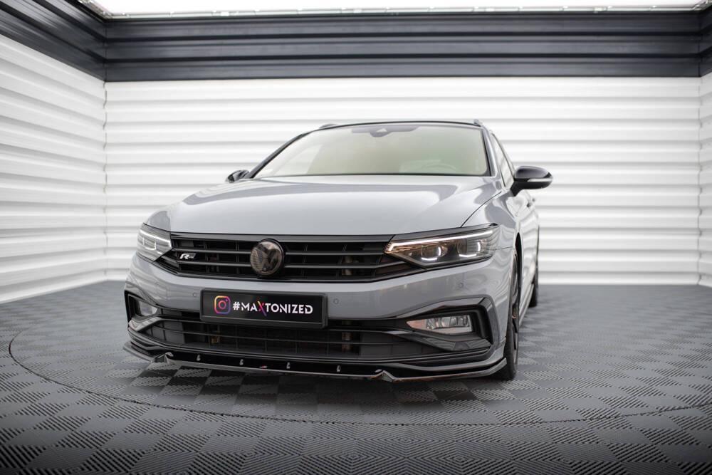 Front Lippe / Front Splitter / Frontansatz V.1 für VW Passat R-Line B8 Facelift von Maxton Design