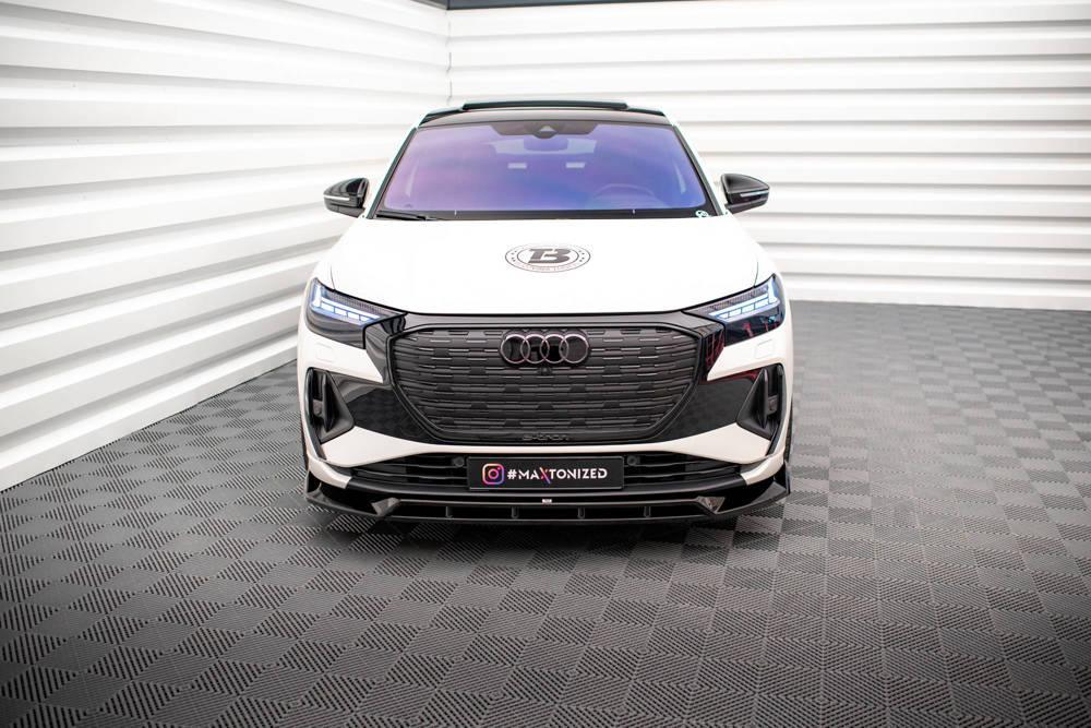 Front Lippe / Front Splitter / Frontansatz V.2 für Audi Q4 E-Tron Sportback von Maxton Design