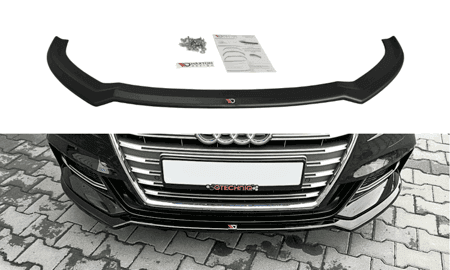 Front Splitter / Cup Schwert / Frontansatz V.2 für Audi S3 8V Facelift Limousine von Maxton Design