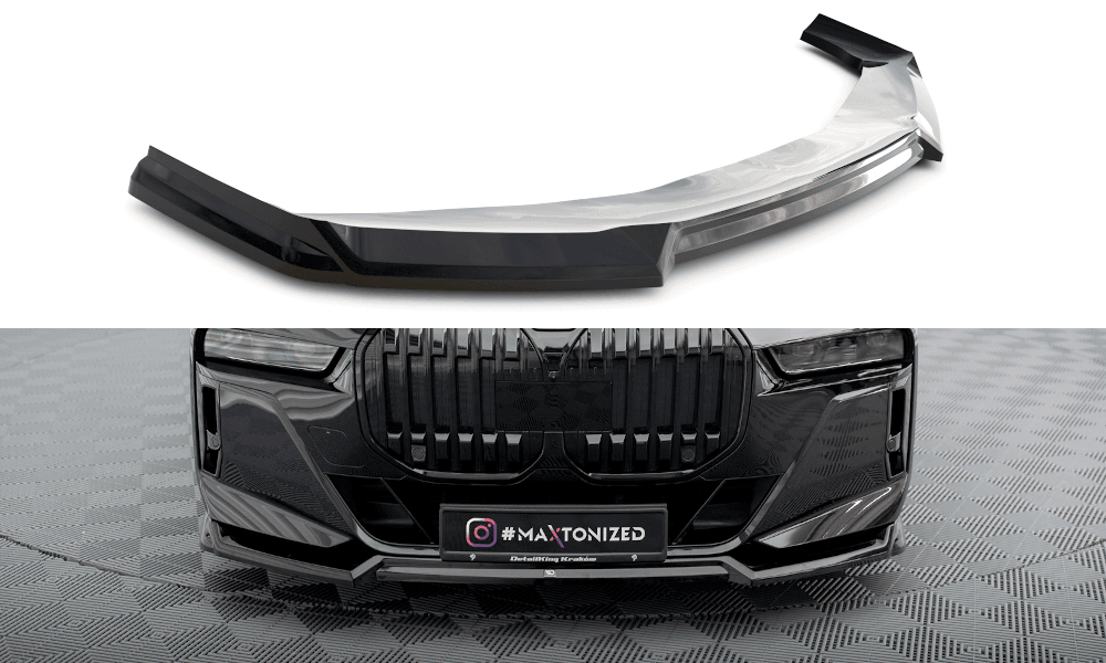 Front Lippe / Front Splitter / Frontansatz V.3 für BMW 7 G70 M-Paket / M760e von Maxton Design