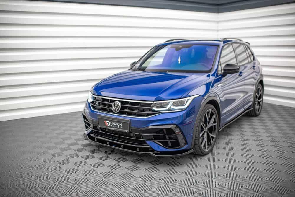 Front Splitter / Cup Schwert / Frontansatz V.3 für VW Tiguan R-Line Facelift AD von Maxton Design