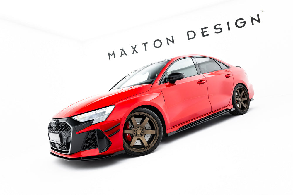 Seitenschweller Erweiterung Street Pro mit Flaps für Audi RS3 8Y Limousine Facelift von Maxton Design