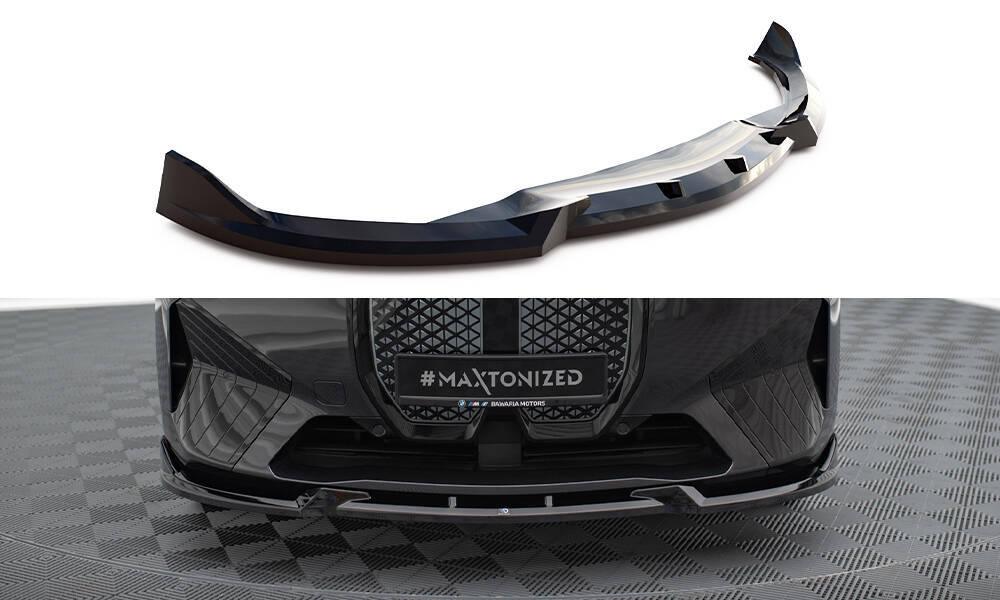 Front Lippe / Front Splitter / Frontansatz V.1 für BMW iX M-Paket I20 von Maxton Design