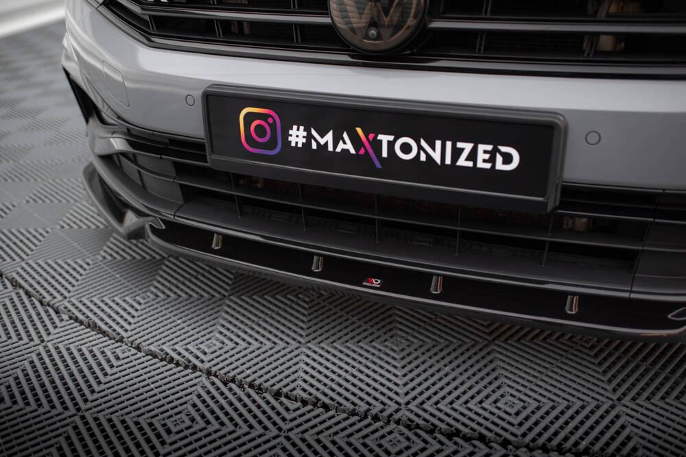 Front Lippe / Front Splitter / Frontansatz V.1 für VW Passat R-Line B8 Facelift von Maxton Design