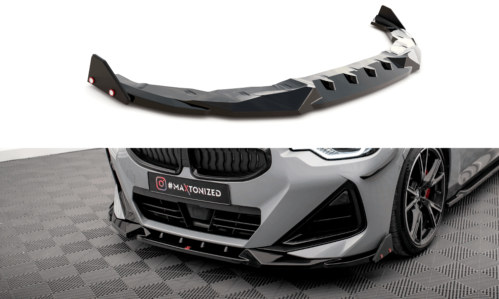 Front Lippe / Front Splitter / Frontansatz V.2 für Audi Q3 F3 S-Line von Maxton Design