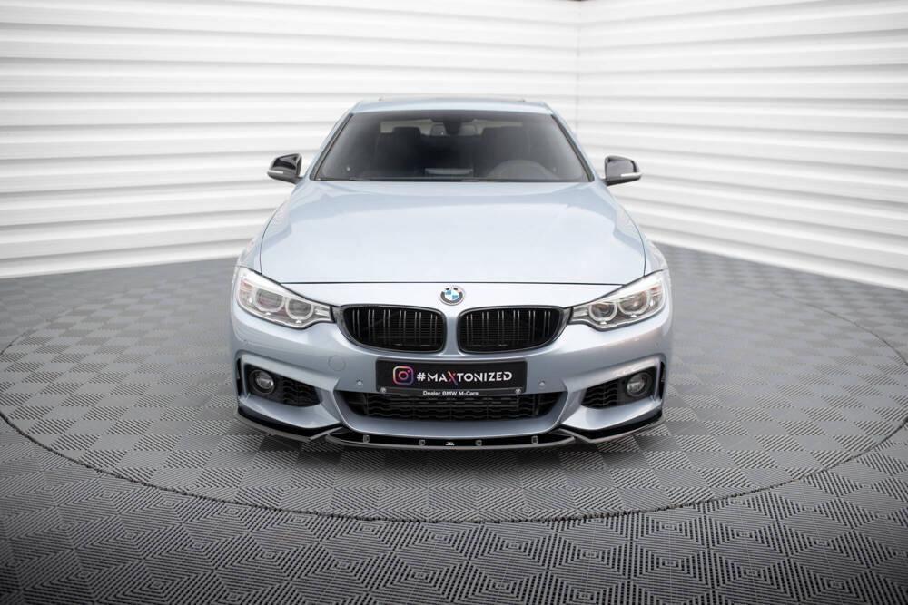 Front Lippe / Front Splitter / Frontansatz V.3 für BMW 4 F32 M-Paket von Maxton Design