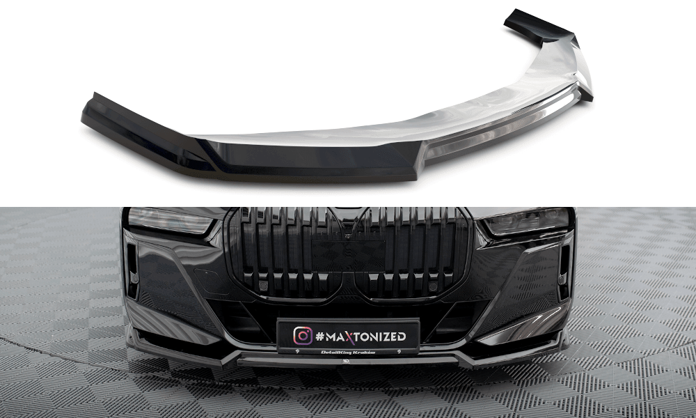 Front Lippe / Front Splitter / Frontansatz V.3 für BMW 7 G70 M-Paket / M760e von Maxton Design