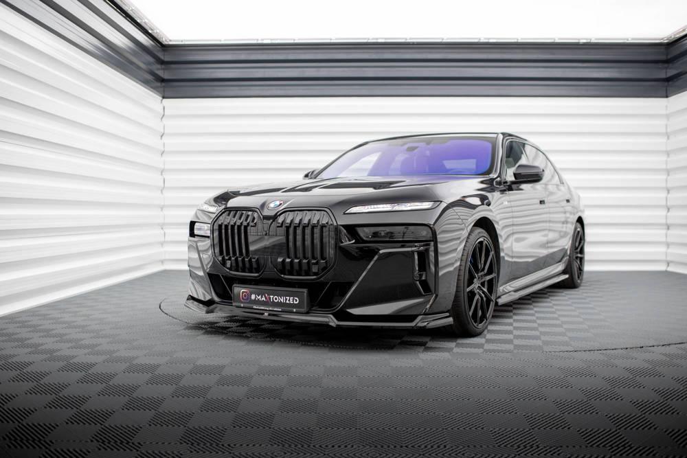 Front Lippe / Front Splitter / Frontansatz V.3 für BMW 7 G70 M-Paket / M760e von Maxton Design