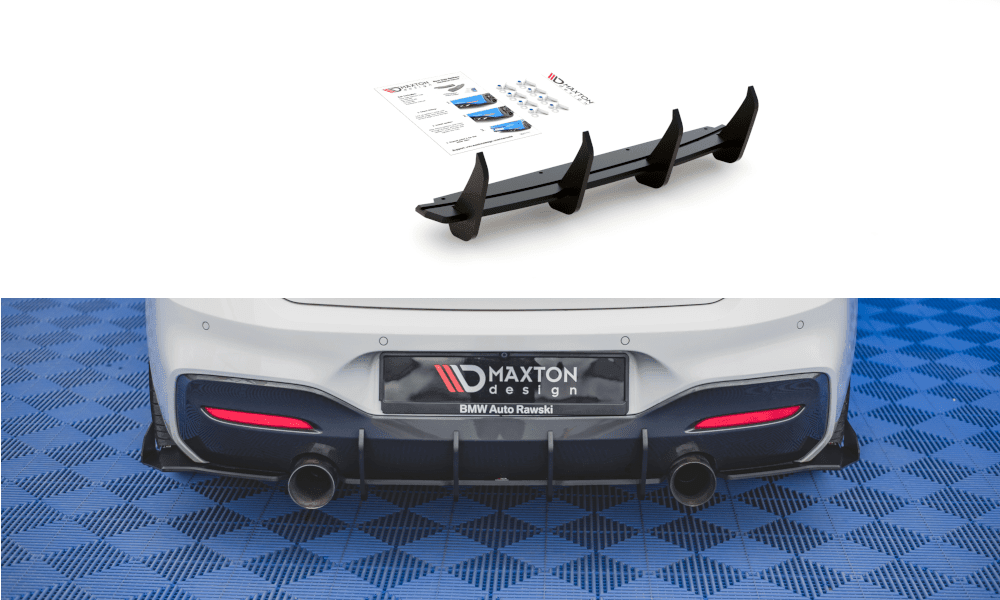 Zentraler Hinterer Splitter für Audi A6 Avant C8 S-Line von Maxton Design