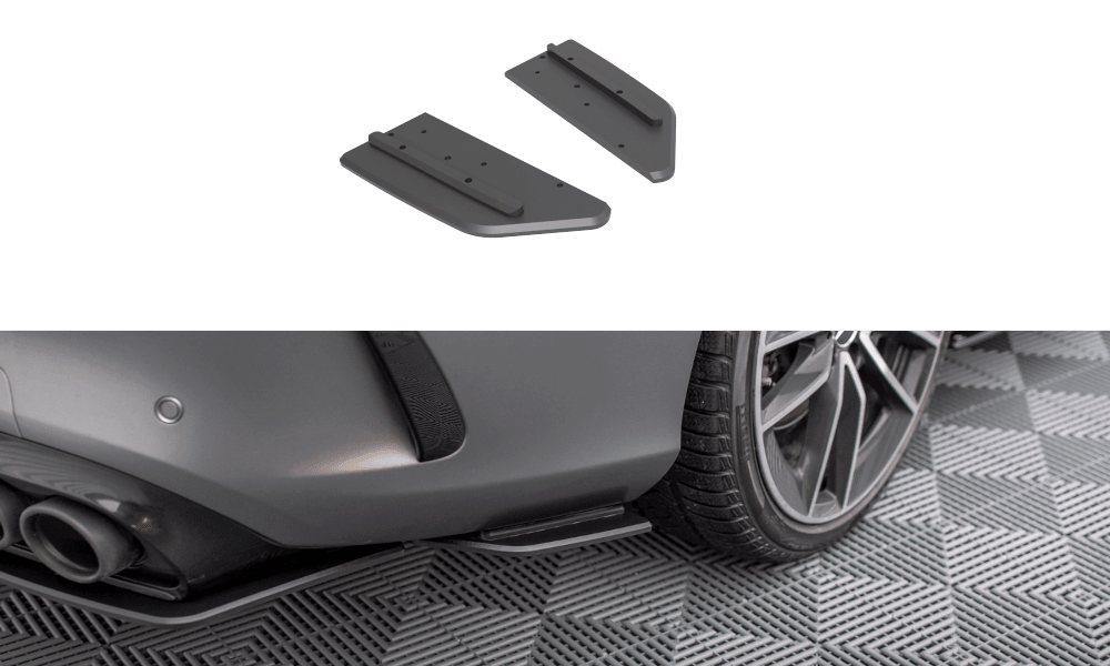 Seitliche Heck Diffusor Erweiterung Street Pro mit Flaps für Toyota GR Yaris MK4 von Maxton Design