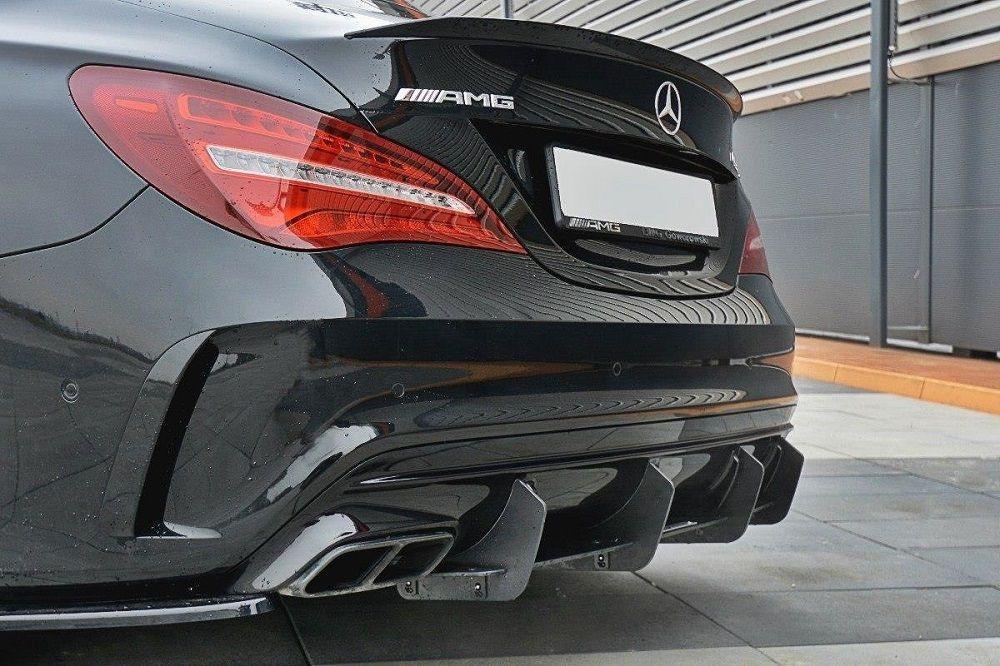 Heck Diffusor Erweiterung für Mercedes CLA A45 AMG C117 Facelift von Maxton Design - UPGRADEMYCAR