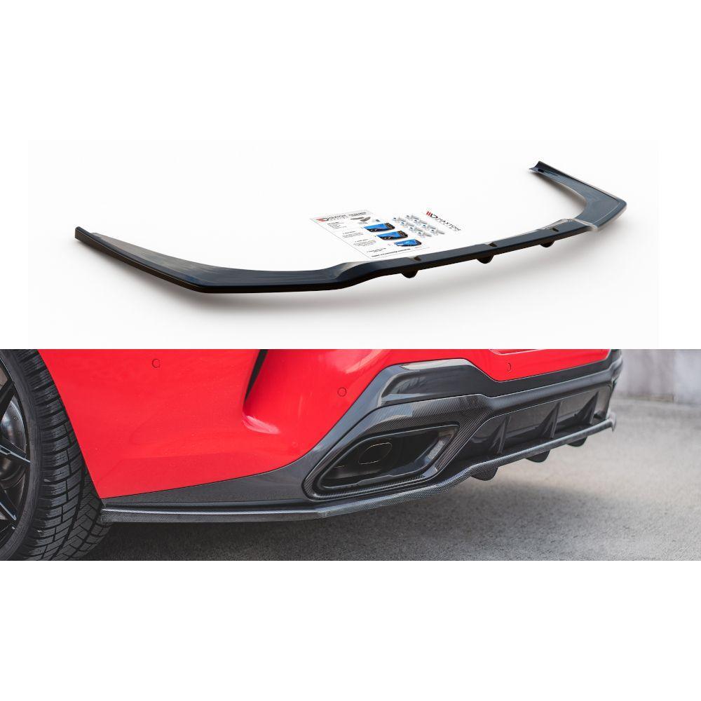 Heck Diffusor Erweiterung mit vertikalem Balken für BMW 8 Coupe G15 M-Paket von Maxton Design - UPGRADEMYCAR
