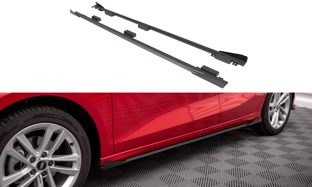 Seitenschweller Erweiterung Street Pro mit Flaps für Audi A3 8Y von Maxton Design
